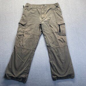 BC Clothing Cargo Hiking Pants Mens Cotton Nylon Tan Gray Size L x30